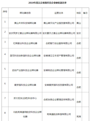 安徽省認定13家省級科技企業(yè)孵化器 備案32家省級眾創(chuàng)空間